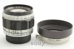 NEAR MINT with HOOD Canon 50mm f/1.4 Lens LTM L39 Leica Screw Mount From JAPAN