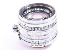 NIKKOR-H. C. 5cm 50mm f2 f/2 Nippon Kogaku Japan Leica screw mount #641340