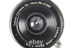 N MINT+++? Canon 35mm f/2.8 MF Lens LTM L39 Leica L Screw Mount Lens From JAPAN