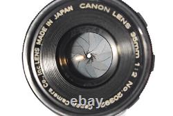 N MINT+++? Canon 35mm f/2 MF Lens LTM L39 Leica Screw Mount From JAPAN