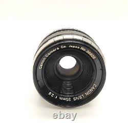 Near MINT Canon 35mm f2.8 LTM Wide Angle Lens for L39 Leica Screw mount JAPAN