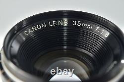 Near MINT Canon 35mm f/1.8 Leica Screw Mount LTM L39 MF Lens From JAPAN