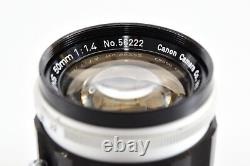 Near MINT Canon 50mm F1.4 MF L39 Mount Lens Screw Ltm Standard Leica JAPAN