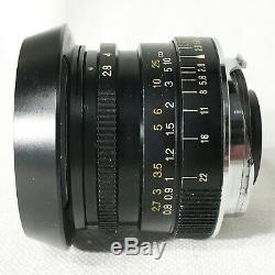 Near MINT Minolta M Rokkor 28mm F/2.8 for CLE CL Leica M Mount with Hood JAPAN