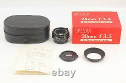 Near Mint in Box AVENON L 28mm f/3.5 Black Lens L39 Leica Mount From JAPAN