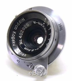 Nikon 2.5cm 25mm f/4 W Nikkor C lens Leica LTM SM screw mount EXC++
