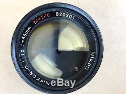 Nikon 55mm F/1.2 Nikkor-O M=1/5 High Resolution Leica M39 Mount Lens Rare