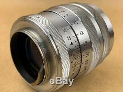 Nikon 8.5cm f/2 Nikkor P. C. Vintage 85mm Leica M39 Screw Mount Lens Nice