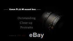 PRE-ORDER! 7Artisans 75mm f/1.25 lens for Leica-M-mount M6 M9 M-E M240 M10