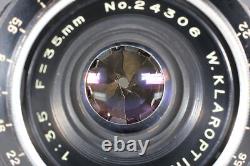 RARE MINT Kyoei W. KLAROPTIK 35mm f3.5 Lens L39 LTM Leica Screw Mount M39 JAPAN