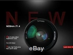 REAL EU SHIP! 7Artisans FE-PLUS 28mm f/1.4 lens for SONY! (Leica-M-mount)