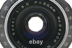 Rare MINT Kyoei W. KLAROPTIK 35mm f3.5 Lens L39 LTM Leica Mount M39 From JAPAN