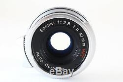 Rare! Rollei Sonnar 40mm f/2.8 HFT MF Lens for Leica L39 Screw & M Mount 5399