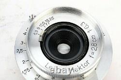 Rare Vintage Leica Hektor 28mm F/6.3 Screw Mount LTM Wide Angle Prime Lens 1935