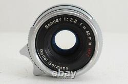 Rollei Sonnar 40mm F2.8 HFT MF Lens Silver for Leica L39 Screw Mount #201003b