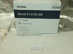 SIGMA 30mm F1.4 DC DN CONTEMPORY PRIME LENS LEICA L MOUNT NEW in BOX & HOOD