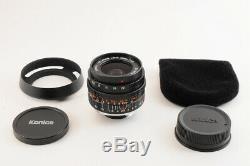 TOP MINTKONICA M-Hexanon 28mm F/2.8 Lens For Leica M Mount + HOOD From JAPAN
