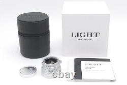 TOP MINT BOXED? LIGHT LENS LAB M 35m f/2 silver LEICA M mount From JAPAN