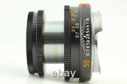 TOP MINT / Box Hood? Leica ELMAR M 50mm F/2.8 Black E39 m Mount Lens From Japan