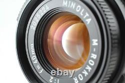 TOP MINT Minolta M Rokkor 40mm f2 Lens Leica M Mount for CL CLE From JAPAN