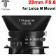 Ttartisan 28mm F5.6 Wide-angle Lens For Leica M-mount Camera Black Brass +hood