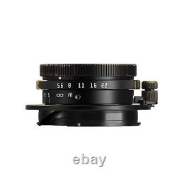 TTartisan 28mm F5.6 Wide-angle Lens For Leica M-mount Camera Black Brass +Hood