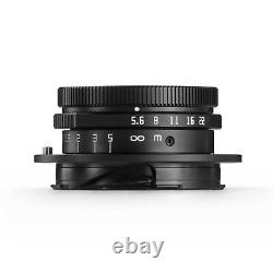 TTartisan 28mm F5.6 Wide-angle Lens For Leica M-mount Camera Black Brass +Hood