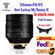 Ttartisan 50mm F0.95 Lens Super Aperture For Leica M Mount M9 M10 Camera Lens