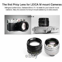 UK 7artisans 50mm/f1.1 Leica Fixed Lens for Leica M-mount M-M M240 M3 M6 M7 M8