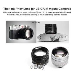 UK Stock 7artisans 50mm F1.1 Leica M Mount Fixed Lens for Leica M-Mount Cameras