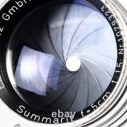 VG+ Leica Summarit 5cm 50mm f1.5 L39 LTM Screw Mount Lens #9323
