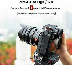 VILTROX S 20mm T2.0 Wide Angle Cine L-Mount Lens for Leica L Panasonic S1R S1H