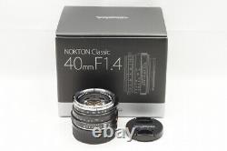 VOIGTLANDER NOKTON CLASSIC 40mm F1.4 S. C. VM MF Lens for Leica M Mount #220813c
