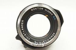 VOIGTLANDER NOKTON CLASSIC 40mm F1.4 S. C. VM MF Lens for Leica M Mount #220813c