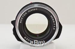 VOIGTLANDER NOKTON CLASSIC 40mm F1.4 VM MF Lens for Leica M Mount #180918h