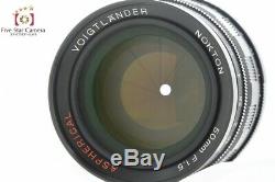 Very Good! Voigtlander NOKTON 50mm f/1.5 Aspherical Black L39 Leica Screw Mount
