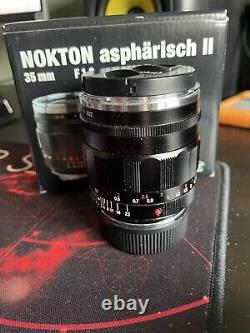 Voigtlander 35mm 1.2 Nokton Aspherical II Leica M mount