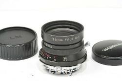 Voigtlander 35mm f2.5 COLOR SKOPAR, LTM, Leica M mount adapter rangefinder lens