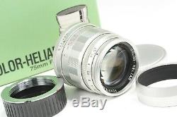 Voigtlander 75mm f2.5 COLOR-HELIAR LTM, Leica M mount adapter, rangefinder lens
