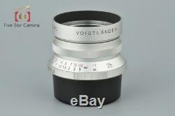 Voigtlander COLOR-SKOPAR 35mm f/2.5 MC Silver L39 LTM Leica Thread Mount Lens
