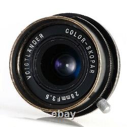 Voigtlander Color Skopar 28mm f3.5 Leica L39 Screw Mount Lens See Examples
