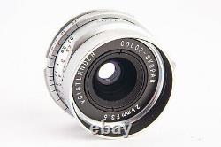 Voigtlander Color-Skopar 28mm f/3.5 Lens w Box for Leica M & M39 Mount Near Mint