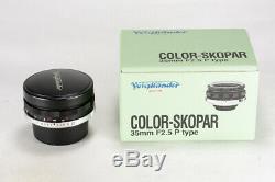 Voigtlander Color Skopar 35mm f/2.5 MC Leica Screw Mount L39 LTM