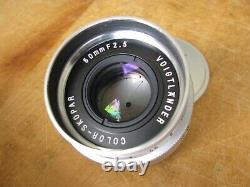 Voigtlander Color Skopar 50mm f/2.5 Lens Leica Screw Mount L39 Very Nice Glass