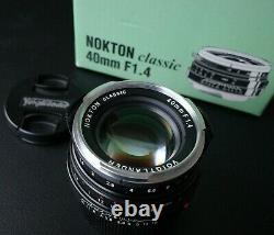Voigtlander NOKTON Classic MC 40mm f1.4 lens for Leica M-Mount Bayonet (VM)