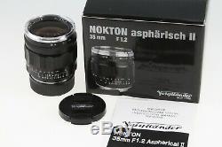Voigtlander Nokton 35mm f/1.2 Aspherical II Lens Leica M-Mount BA237B EXC COND