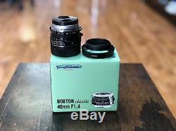 Voigtlander Nokton 40mm f/1.4 Manual Focus Lens Leica M Mount