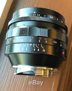 Voigtlander Nokton 50mm F 1.1 Aspherical Lens, MF, Leica M mount