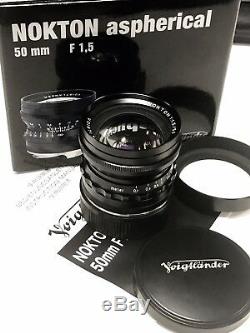 Voigtlander Nokton 50mm F/1.5 Lens For Leica M Mount Boxed In Mint Condition
