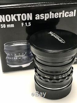 Voigtlander Nokton 50mm F/1.5 Lens For Leica M Mount Boxed In Mint Condition